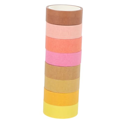 Parliky 8 Rollen Bastelband the washi tape multifunktionales klebeband Druckband Geschenkverpackungsband Washi Tape zum Verpacken von Geschenken Dekor Tagebuchband Notizbuch DIY Washi Tape von Parliky