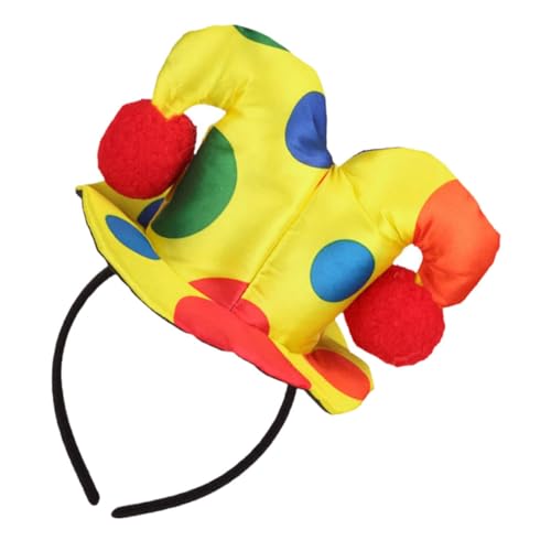 Parliky Clown Stirnband Clown Hut Stirnband Cosplay Haarreifen Party Stirnbänder Für Halloween Party Cosplay Zubehör Halloween Stirnband Haarschmuck Requisite Clown Hut Kopfschmuck von Parliky