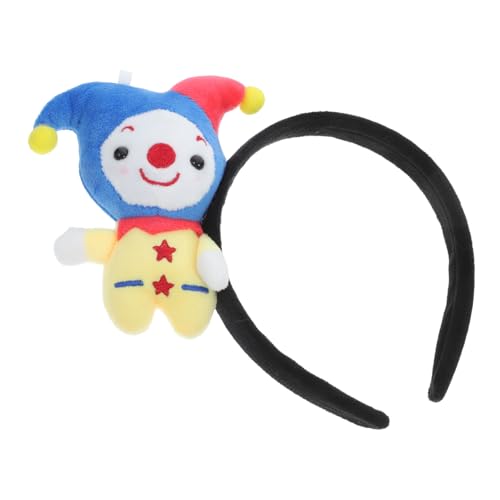 Parliky Lustiger Clown Kopfschmuck Niedliches Clown Haarband Plüsch Clown Puppen Haarband Für Halloween Kostüm Dekoratives Clown Haarband Für Festival Kopfschmuck von Parliky