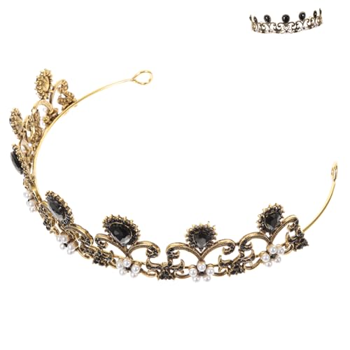 Parliky Mädchen-geburtstags-kronen-tiara Hochzeit Kopfschmuck Braut Stirnband Strass-stirnband Brautkopfschmuck Für Die Party Kinderzubehör Tiara Für Braut Strass-krone Imitationsperlen von Parliky