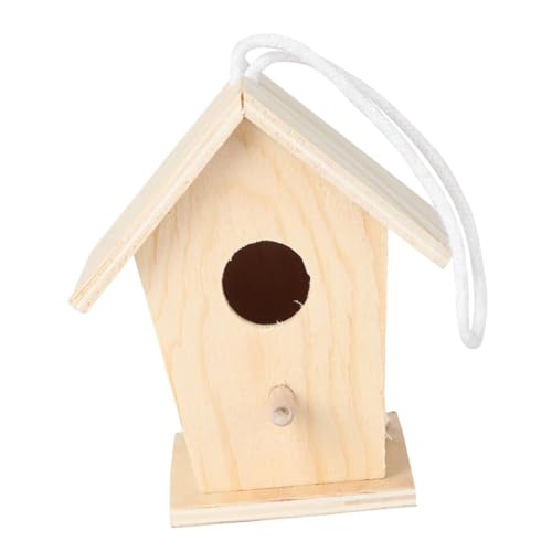 Parliky Mini DIY Vogelhaus Zum Bemalen Unfertiges Vogelhaus Aus Mit Juteseil Für Kreatives Bastelmaterial Und Malset Für Den Garten Und Die Vogelbeobachtung von Parliky