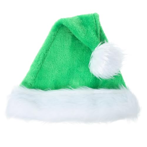 Parliky Plüsch-Weihnachtsmütze Weihnachtsmützen für Erwachsene Weihnachtsmütze aus Stoff Urlaubshut santa claus hat weihnachtsmannmützen Kappen weihnachtsfeier hut Santa Kopfschmuck von Parliky