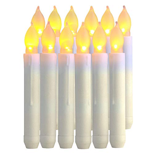 12er Set LED Kerzen,flammenlose Kerze,elektrische batteriebetriebene Stabkerzen für Weihnachten,Ostern,Party,Hochzeit,Kirche,Party Dekoration,6.5 x 0.9 Inch (Warm) von Parnerme