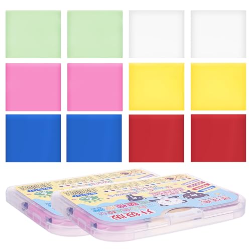 12 Stück Knetradiergummis, 4 x 3,5 cm Radiergummi Kinder Set, Formbar Weich Knetbar Radiergummis Knetradiergummi Art Eraser, Künstler Radiergummi für Bunt Zeichnen Malen Schulbedarf von Partideal