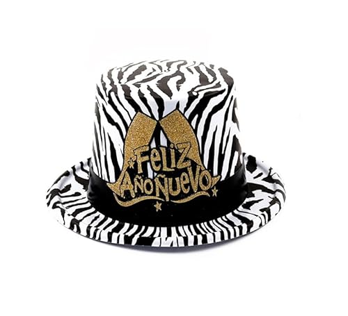 Partilandia Happy New Year Zebra-PVC-Print von Partilandia