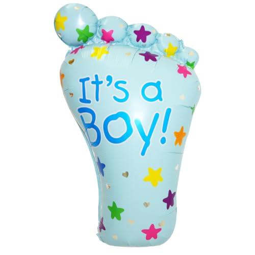 Party Austria Folienballon Babyballon Geburt Ballon Baby Boy bunter Luftballon It´s a Boy Junge blau (Fuss blau 60cm) von Party Austria