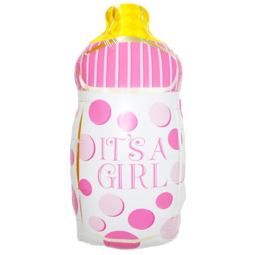 Party Austria Folienballon Babyballon Geburt Ballon Baby Boy bunter Luftballon It´s a Girl Mädchen rosa/pink (Babyflasche pink 60cm) von Party Austria