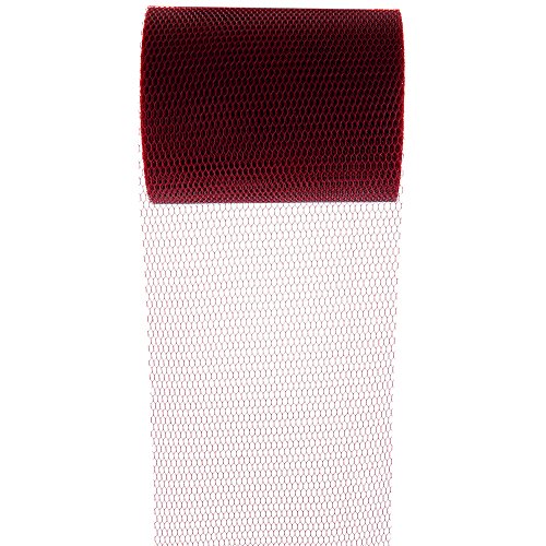 NEU Tüllband, 8cm x 10m, Bordeaux von Party Discount