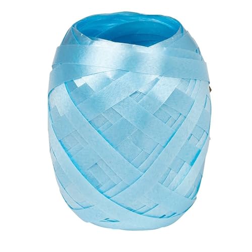 Party Discount Geschenkband, Polyband, 5mm Breite, 20m, babyblau, Schleifenband für Präsente, Deko, Basteln von Party Discount