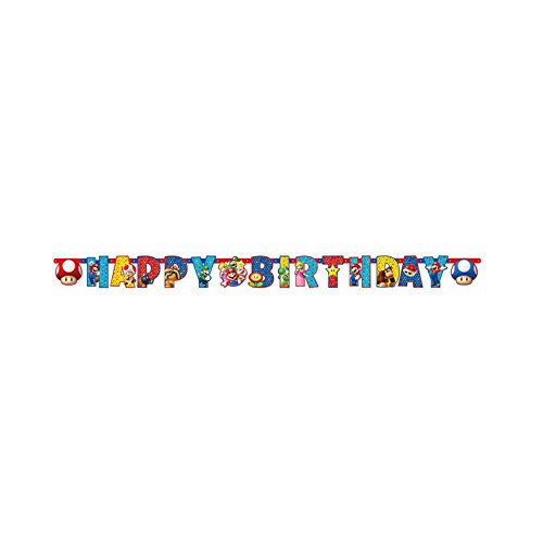 Party Discount NEU Girlande Super Mario 'Happy Birthday', 180 cm von Party Discount