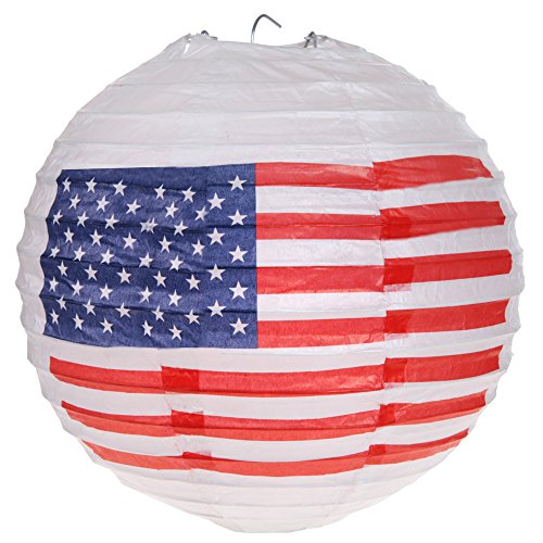 Party Discount NEU Lampion USA, Ø 20 cm, 2 Stück von Party Discount