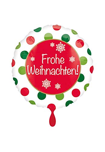 Folienballon - Ø 45cm - Frohe Weihnachten von Party Factory