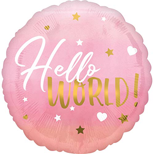 Party Factory, Hello World, Rosa, Baby, ø 45cm von Party Factory