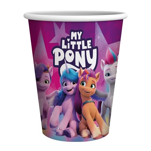 Party Factory `My Little Pony´ 8 Pappbecher 250ml, Einwegbecher, Papierbecher für Kindergeburtstag oder Mottoparty von Party Factory