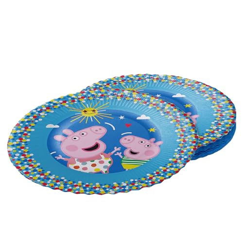 Party Factory `Peppa Pig´ 8x Pappteller, Einwegteller bunt, Ø23cm, Partyteller zum Kindergeburtstag, Mottoparty Party Factory `Peppa Pig´ 8x Pappteller, Einwegteller bunt, Ø23cm, Partyteller zum Kindergeburtstag, Mottoparty von Party Factory