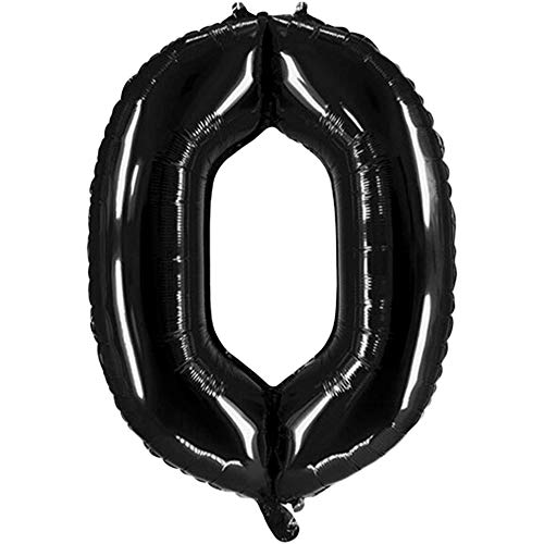 Party Factory XXL Folienballon Zahl 0, Luftballon 100cm, schwarz, Geburtstag, Abi, Jubiläum, Party Ballon, Heliumballon, Deko Party Factory XXL Folienballon Zahl 0, Luftballon 100cm, schwarz, Geburtstag, Abi, Jubiläum, Party Ballon, Heliumballon, Deko von Party Factory