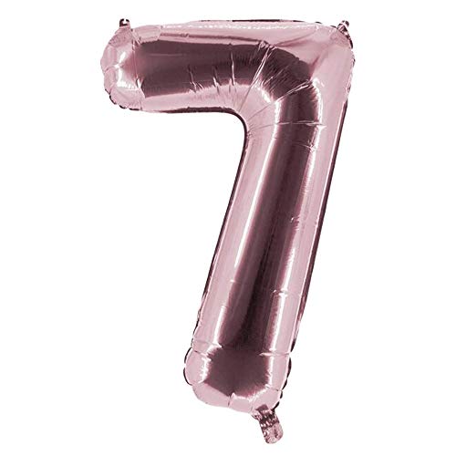 Party Factory XXL Folienballon Zahl 7, Luftballon 100cm, rosa, Geburtstag, Abi, Jubiläum, Party Ballon, Heliumballon, Deko Party Factory XXL Folienballon Zahl 7, Luftballon 100cm, rosa, Geburtstag, Abi, Jubiläum, Party Ballon, Heliumballon, Deko von Party Factory