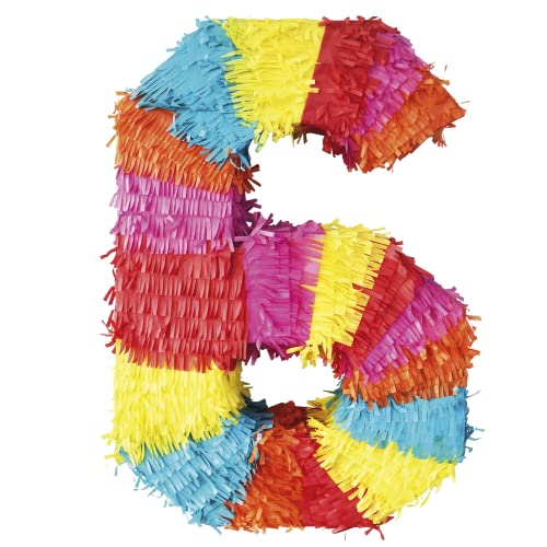 Pinata Zahlen 0-9 Kinder Geburtstag Schlag-Pinata 50 x 35 x 8cm Dekoration Geburtstagsdeko (6) von Party Factory