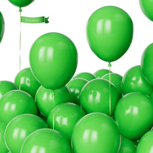 Grün Luftballons, 100 Stück 10 Zoll Verdicken Latexballons Party Dekorationen mit 2 Bändern für Luftballons Girlande Arche Geburtstag Hochzeit Geburtstag Baby Shower Verlobung Weihnachten von Party Forest