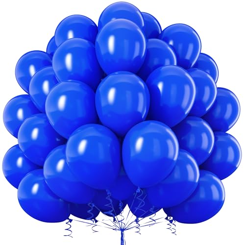 Luftballons Blaue, 50 Stück 12 Zoll Matt Dunkelblau Helium Luftballons Marine Blaue Tiefblaue Ballons für Jungen Männ Geburtstag Graduierung Hochzeit Karneval Jubiläum Taufen Babyparty Dekorationen von Party Forest