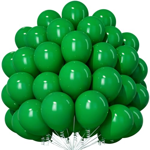 Dunkel Grün Luftballons, 50 Stück 12 Zoll Verdicken Latex Helium Party Ballons mit 2 Rollen Band für Jungen Dschungel Safari Wald Wald Thema Geburtstag Party Dekorationen von Party Forest