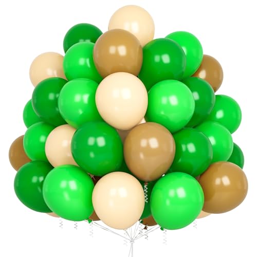 Luftballons Grün Beige Grüne Luftballons Braun Helium Ballons Dschungel Baby Shower Geburtstag Jubiläum Hochzeit Party Dekoration von Party Forest