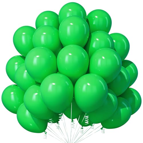 Grün Luftballons, 30 Stück 12 Zoll Verdicken Latex Helium Party Ballons mit 2 Rollen Band für Jungen Dschungel Safari Thema Party Dekorationen Wild One Geburtstag Babyparty von Party Forest