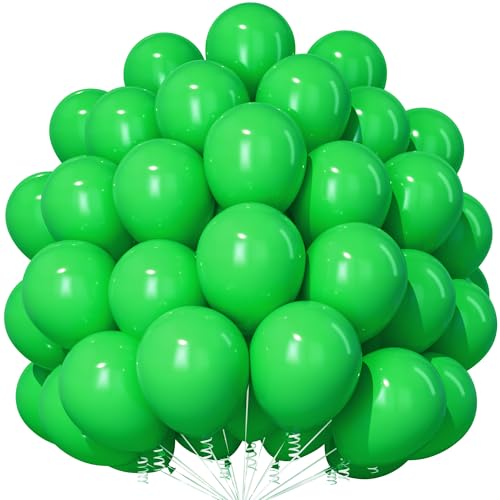 Grün Luftballons, 50 Stück 12 Zoll Verdicken Latex Helium Party Ballons mit 2 Rollen Band für Jungen Dschungel Safari Thema Party Dekorationen Wild One Geburtstag Babyparty von Party Forest