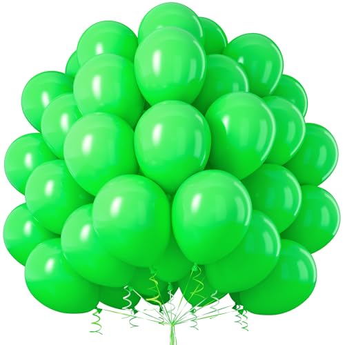 Luftballons Grüne, 50 Stück 12 Zoll Matt Grüne Helium Latex Luftballons Ballons für Mädchen Frauen Jungen Deko Geburtstag Hochzeit Brautdusche Babyparty Taufen Wildes Safari Dschungel Dekorationen von Party Forest