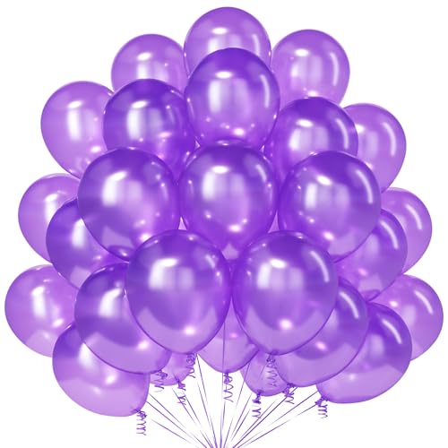 Violett Luftballons, 30 Stück 12 Zoll Verdicken Latex Helium Party Ballons mit 2 Rollen Band für Geburtstag Babyparty Hochzeiten Jubiläums Verlobung Party Dekorationen von Party Forest