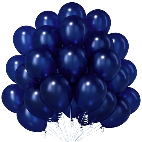 Navy Blau Luftballons, 30 Stück 12 Zoll Verdicken Latex Helium Party Ballons mit 2 Rollen Band für Männer Jungen Geburtstag Hochzeiten Abschlussfeier Sternennacht Thema Party Dekorationen von Party Forest