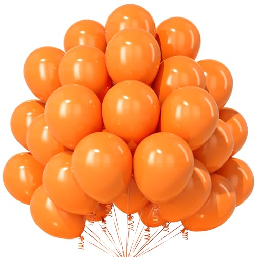 Orange Luftballons, 30 Stück 12 Zoll Verdicken Latex Helium Party Ballons mit 2 Rollen Band für Herbst Ernte Halloween Geburtstag Babyparty Party Dekorationen von Party Forest