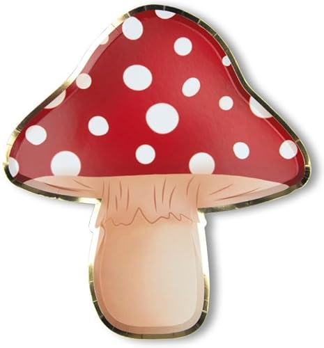 Party Pro 913CHAMPI1, Paquet de 8 Assiettes Champignons 25 cm von Party Pro