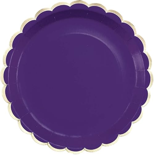 Party Pro 913VA, Sachet de 8 Assiettes 23 cm Violet et or von Party Pro