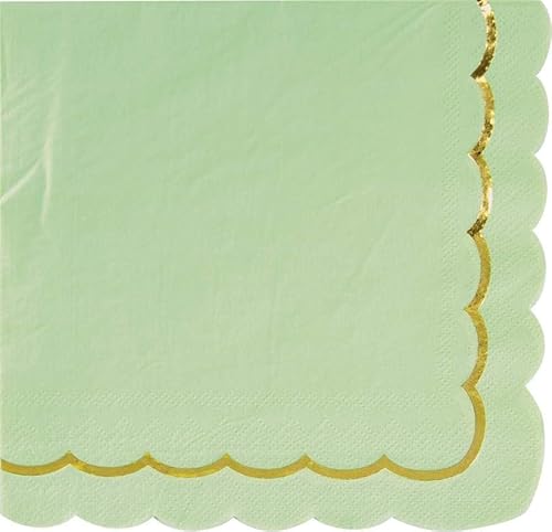 Party Pro 913VSS, Sachet de 16 Serviettes, vert Sauge et or von Party Pro