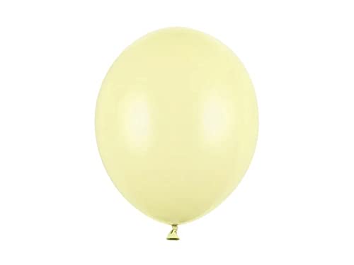 50 Stück Luftballons Latex 30 cm gelb light pastell von PartyDeco