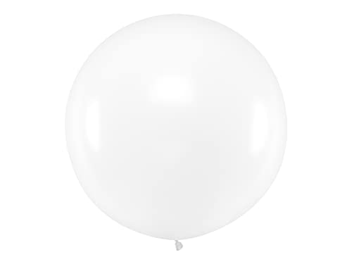 Ballon XXL Riesenballon 1m Transparent Pastell Jumbo Ballon Luftballon Hellium rund Party von PartyDeco