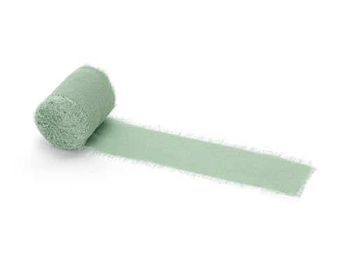 Chiffonband 4cm x 5m 3er Set - weich & fließend - Stoffband zum Dekorieren Basteln oder Nähen - Dekoband für Hochzeitsdeko Weihnachtsdeko Tischdeko - Schleifenband Geschenkband - Hellgrün Chiffonband 4cm x 5m 3er Set - weich & fließend - Stoffband zum Dekorieren Basteln oder Nähen - Dekoband für Hochzeitsdeko Weihnachtsdeko Tischdeko - Schleifenband Geschenkband - Hellgrün von PartyDeco