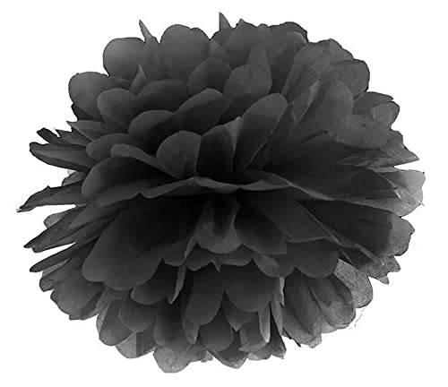 Deko Pom Pom für Haus, Garten, Hochzeit und Party 25cm schwarz von PartyDeco