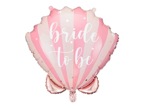 Folienballon Muschel 52x50cm Bride To Be - Ballon für Helium oder Luft - Luftballon für JGA Junggesellinnenabschied Bachelorette Party - Folienluftballon als Partydeko - Hellrosa Rosa Folienballon Muschel 52x50cm Bride To Be - Ballon für Helium oder Luft - Luftballon für JGA Junggesellinnenabschied Bachelorette Party - Folienluftballon als Partydeko - Hellrosa Rosa von PartyDeco
