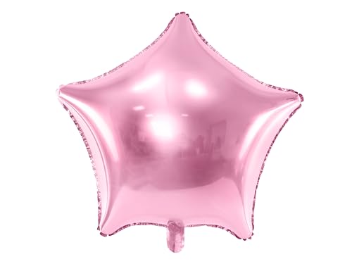 Folienballon Stern 40cm - Ballon für Helium oder Luft - Luftballon für Babyparty Geburtstag Hochzeit - Folienluftballon als Geburtstagsdeko Partydeko Hochzeitsdeko - Rosa von PartyDeco