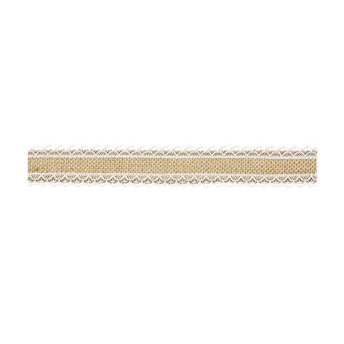 Juteband 4cm x 5m Rolle mit Spitze Jute Band Hochzeit Schleifenband Geschenkband Vintage natur weiß / Jute tape with lace 4x500cm Juteband 4cm x 5m Rolle mit Spitze Jute Band Hochzeit Schleifenband Geschenkband Vintage natur weiß / Jute tape with lace 4x500cm von PartyDeco