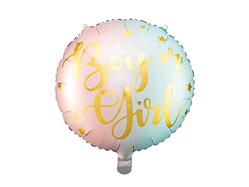 Folienballon 35cm Geschlecht Mädchen oder Junge für Helium geeignet Luftballon Babyparty rosa blau von PartyDeco