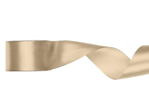 PartyDeco Satin Geschenkband Gold 25m 50mm breit von PartyDeco