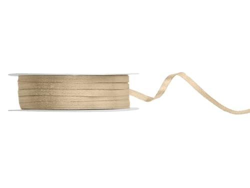 PartyDeco Satin Geschenkband Gold 50m 3mm breit von PartyDeco