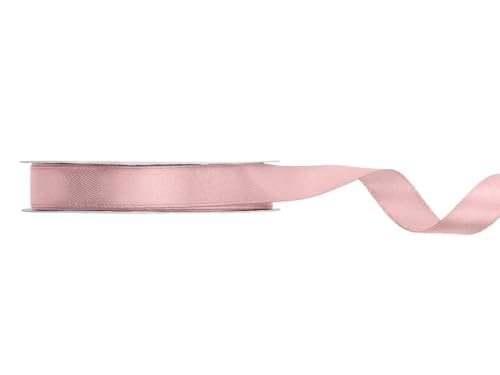 PartyDeco Satin Geschenkband helles roségold 25m 12mm breit von PartyDeco