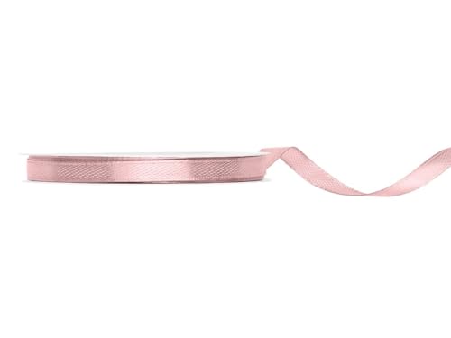 PartyDeco Satin Geschenkband helles roségold 25m 6mm breit von PartyDeco