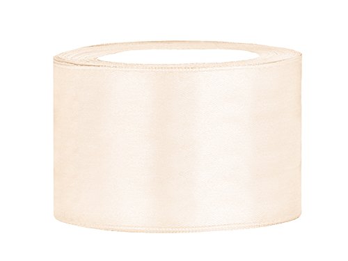 PartyDeco Satinband 38mm X 25m elfenbein von PartyDeco