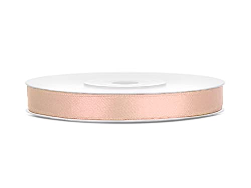 Satin Ribbon light peach 6mm/25m von PartyDeco