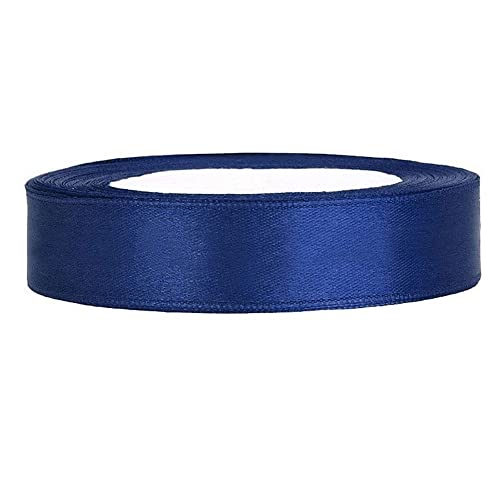 Satinband,Geschenkband 25m x 12mm dunkelblau von PartyDeco